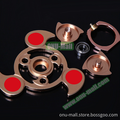 New Arrival Aluminum Alloy Rotating Finger Spinner with Ring Holder